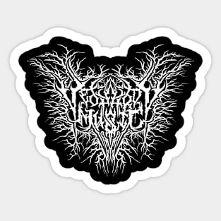 JEOPARDY MUSIC death metal logo Sticker